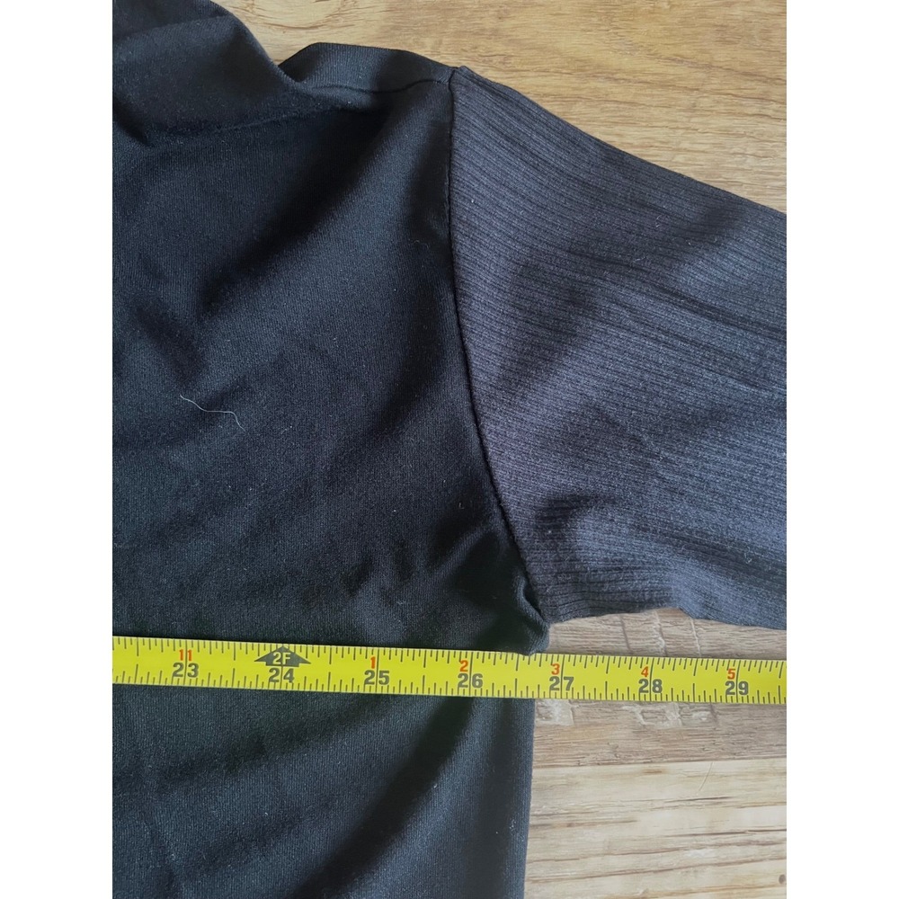 J. Jill Wearever Collection Black Oversized Tunic Top Size‎ Small Ribbed Sleeves - Picture 8 of 9